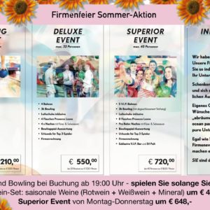 Sommer Aktion – Firmenfeier